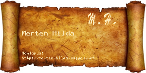Merten Hilda névjegykártya